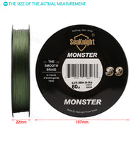 SeaKnight Monster S9 300M PE fishing line 9 strand reverse spiral tech multifilament