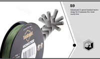 SeaKnight Monster S9 300M PE fishing line 9 strand reverse spiral tech multifilament