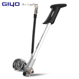 GIYO Foldable 300psi High-pressure Bike Air Shock Pump with Lever & Gauge
