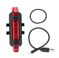 Bike Light Waterproof Rear Tail Light LED USB Rechargeable Mountain Bike