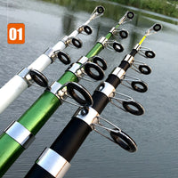 GHOTDA NEW High Carbon Portable Telescopic Fishing Rod 2.1M -3.6M
