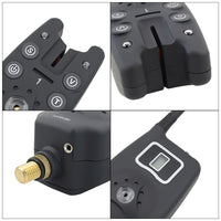 Wireless fishing bite alarm 1+4 set with 4pcs illuminated swinger in  EVA case for carp fishing B1203S