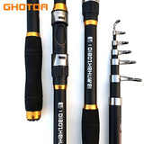 GHOTDA NEW High Carbon Portable Telescopic Fishing Rod 2.1M -3.6M
