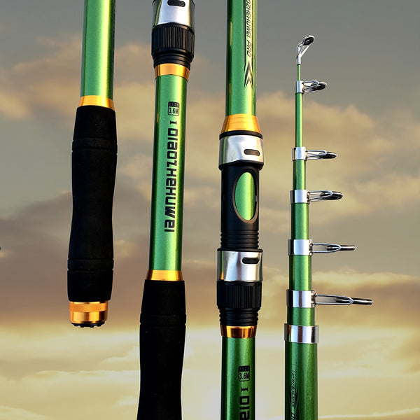 GHOTDA 2.1M/2.4M/2.7M/30.M/3.6M carp fishing rod feeder hard FRP carbon fiber