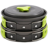 11pcs portable camping cookware mess kit backpacking