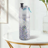 350Ml solid plastic spray cool summer sport water bottle
