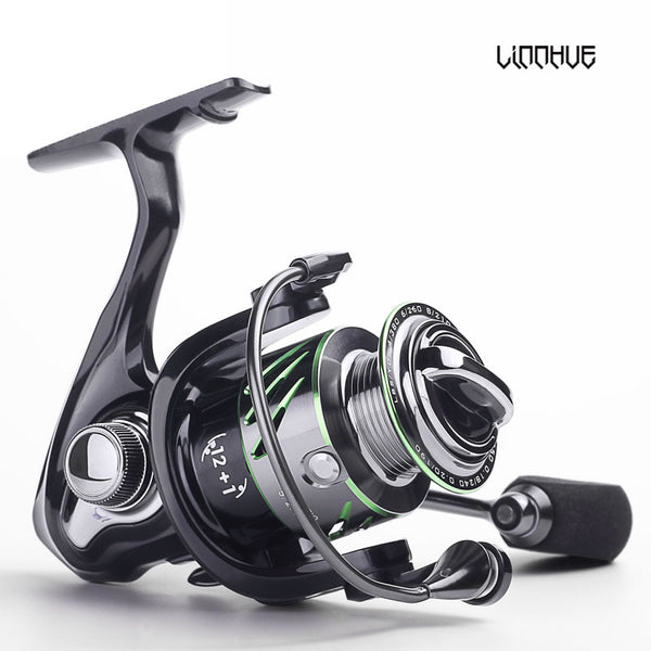 LINNHUE 9+1 metal bearings fishing reel 5.2:1 gear spinning reel1000H