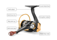 LINNHUE fishing reel AK 500 spinning reel max drag 5KG 5.2:1 no gaps