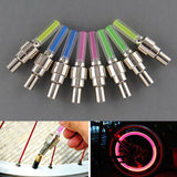 2PCS Bicycle LED Light Tire Valve Cap
