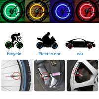 2PCS Bicycle LED Light Tire Valve Cap