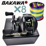 Baitcasting reel high speed 8:1:1 Gear Ratio 17+1BB magnetic brake system
