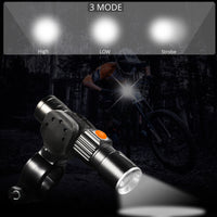 8000 Lumen Bike Light Set USB rechargeable