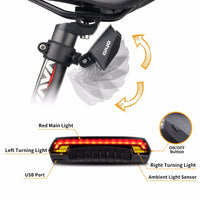 GIYO Battery Pack Bicycle Light USB Rechargeable Lamp