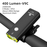 ROCKBROS Bike Light Rainproof USB Rechargeable LED 2000mAh MTB
