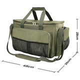 Fishing tackle bag 35-liter fishing carryall bag with multi-pocket
