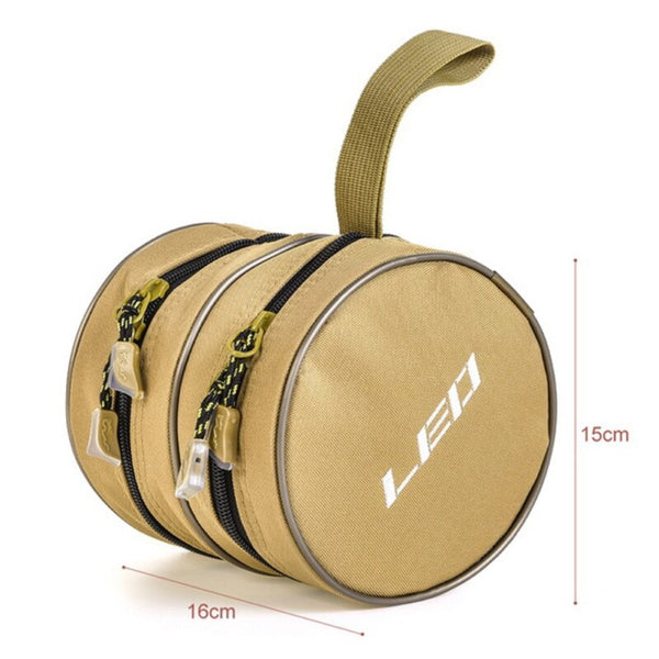 Zipper fly fishing reel pouch storage bag fishing equipment