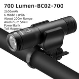 ROCKBROS Bike Light Rainproof USB Rechargeable LED 2000mAh MTB