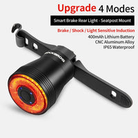 ROCKBROS Bicycle Smart Auto Brake Sensing Light IPx6 Waterproof LED Charging