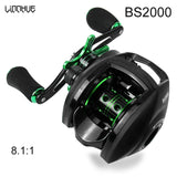 LINNHUE Baitcasting Reel BS2000 8.1:1High Speed Fishing Reel 8KG Max Drag