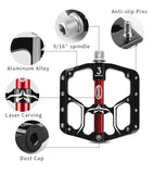 Flat Bike Pedals MTB Road 3 Sealed Bearings