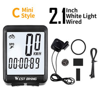 WEST BIKING 2.8" Large Screen Bicycle Computer