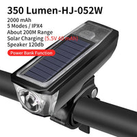ROCKBROS Bike Light Rainproof USB Rechargeable LED 2000mAh MTB