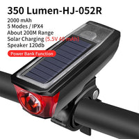 ROCKBROS Bike Light Rainproof USB Rechargeable LED 2000mAh MTB
