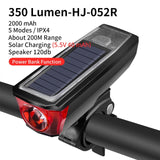 ROCKBROS Bike Light Rainproof USB Rechargeable LED 2000mAh MTB