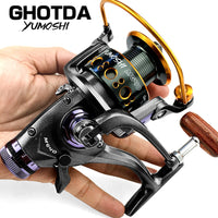 Double Brake spinning fishing reel 3000 4000 5000 6000 Gear Ratio 5.2:1/5.0:1