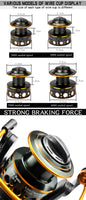 Double Brake spinning fishing reel 3000 4000 5000 6000 Gear Ratio 5.2:1/5.0:1