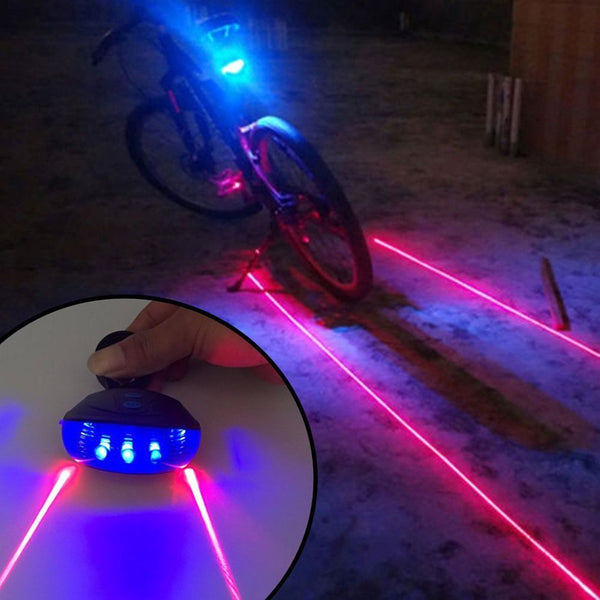 Waterproof Bicycle Taillights LED Laser Safety Warning