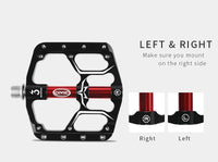 Flat Bike Pedals MTB Road 3 Sealed Bearings