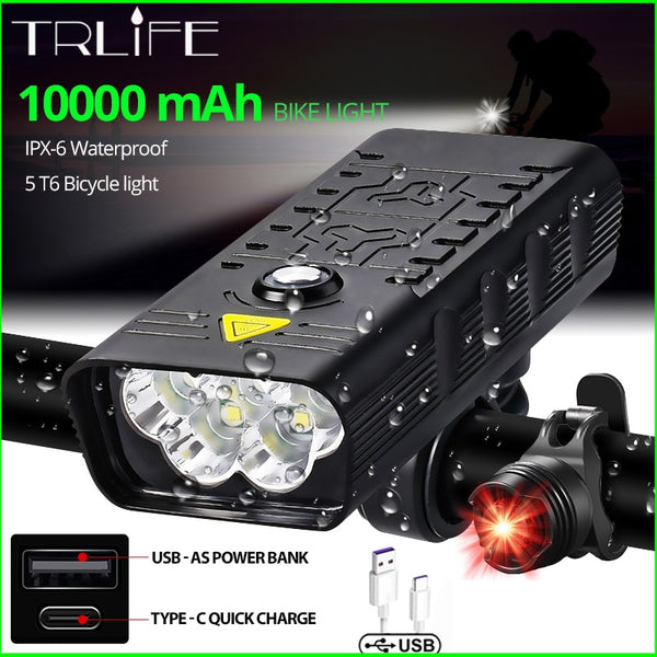 USB Rechargeable 3000 Lumens Bike Headlight