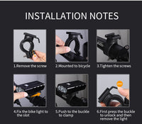 USB Rechargeable 3000 Lumens Bike Headlight