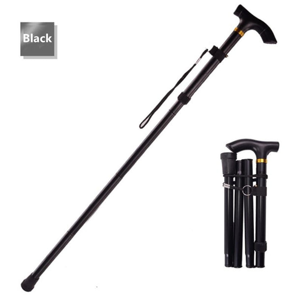 Ultralight 4 Section Adjustable Canes Aluminum Alloy Folding Walking Sticks