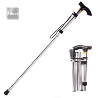 Ultralight 4 Section Adjustable Canes Aluminum Alloy Folding Walking Sticks