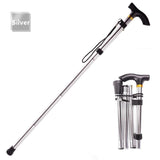 Ultralight 4 Section Adjustable Canes Aluminum Alloy Folding Walking Sticks