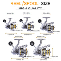 Sougayilang 13+1BB Spinning Reel 5.1:1 5.5:1 Gear Ratio