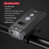 ROCKBROS Bike Light Rainproof USB Rechargeable LED 2000mAh MTB