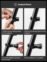ROCKBROS Bicycle Smart Auto Brake Sensing Light IPx6 Waterproof LED Charging