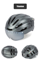 PROMEND Bicycle Helmet LED Light Rechargeable Intergrally