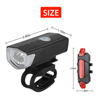 Bike Bicycle Light USB LED Rechargeable Set