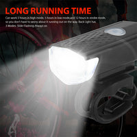 Bike Bicycle Light USB LED Rechargeable Set