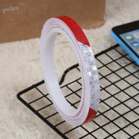 1cmx8m Bike Reflective Stickers Cycling Fluorescent Reflective Tape