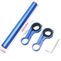 20CM aluminum alloy bicycle handlebar extender mountain bike bicycle front light bracket lamp flashlight accessories