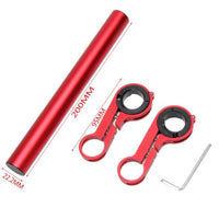 20CM aluminum alloy bicycle handlebar extender mountain bike bicycle front light bracket lamp flashlight accessories