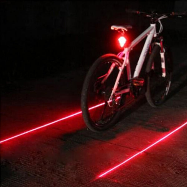 Bicycle LED Rear Tail light Laser Night