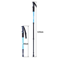 2Pcs/lot of telescopic anti shock nordic walking sticks with rubber tips protectors