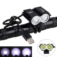 Waterproof LED Front Bicycle Headlight Dual Lamps