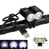 Waterproof LED Front Bicycle Headlight Dual Lamps